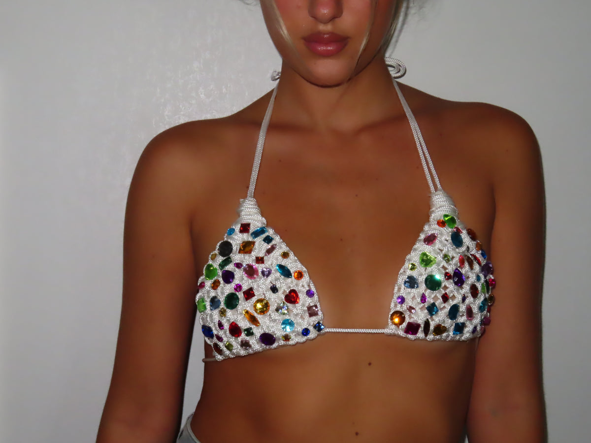 BRA bedazzling bianca