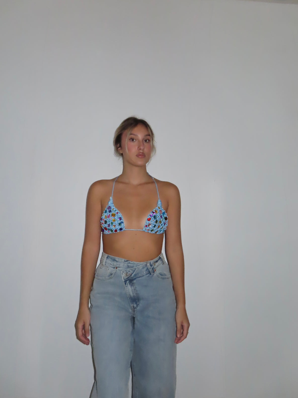BRA bedazzling celeste