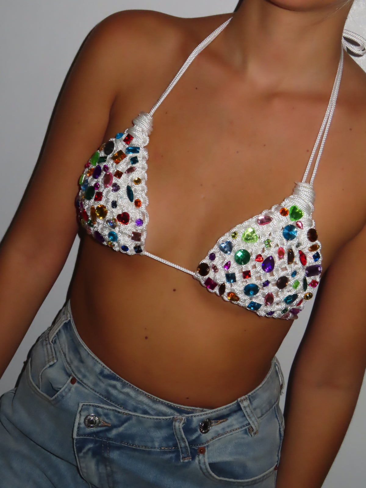BRA bedazzling bianca